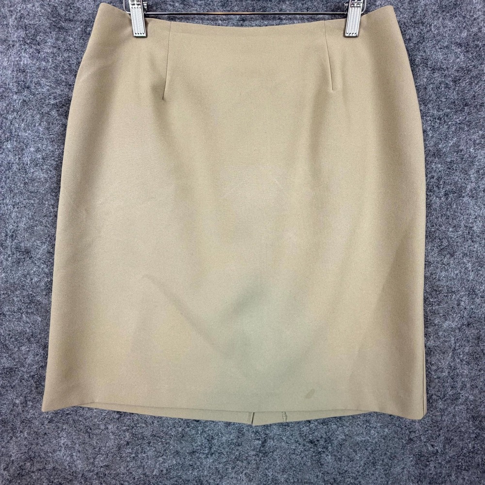Vintage Requirements Pencil Skirt Womens 12 Beige Career Office Capsule Neutral